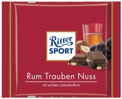 Ritter Sport 5x100g, Rum Traube Nuss von ritter made in Germany ... in der Küche zuhause