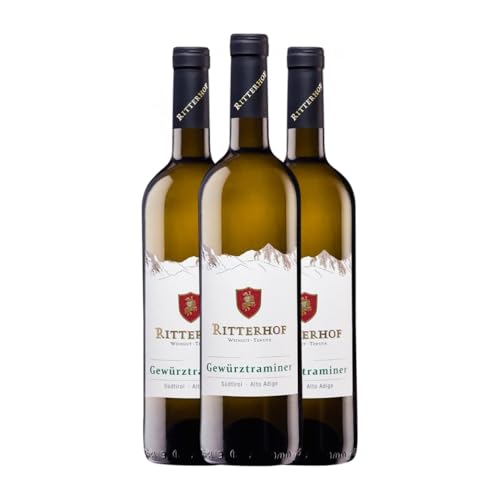 Ritterhof Südtirol Gewürztraminer Alto Adige 75 cl Weißwein (Karton mit 3 Flaschen von 75 cl) von Ritterhof Südtirol