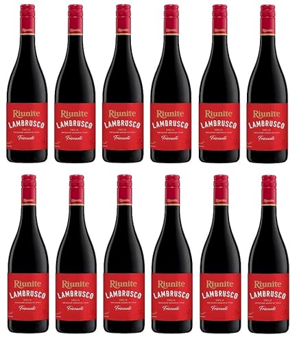 12x 0,75l - Cantina Riunite - Lambrusco Rosso - Emilia I.G.P. - Emilia Romagna - Italien - roter Perlwein süß von Riunite