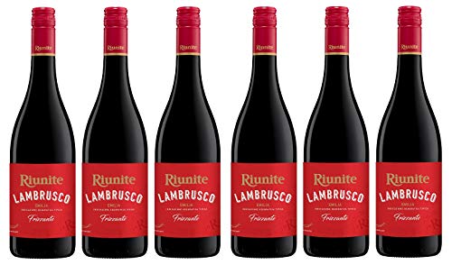 6x 0,75l - Cantina Riunite - Lambrusco Rosso - Emilia I.G.P. - Emilia Romagna - Italien - roter Perlwein süß von Riunite