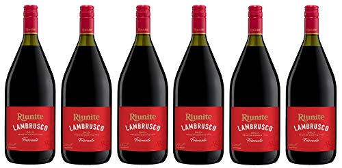 6x 1,5l - Cantina Riunite - Lambrusco Rosso - Emilia I.G.P. - Emilia Romagna - Italien - roter Perlwein süß - MAGNUM von Riunite