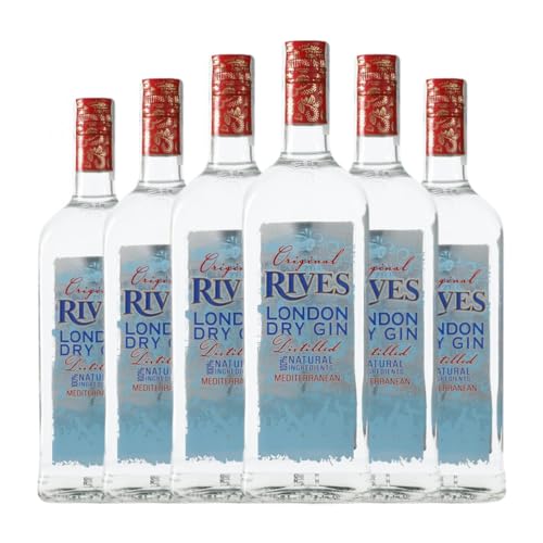 Gin Rives 70 cl (Schachtel mit 6 Flaschen von 70 cl) von Rives Pitman Distilled Ltd