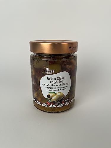 Rizes Grüne Oliven entsteint mit Preiselbeeren und Rosinen von Rizes