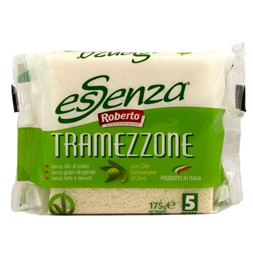Roberto - Original italienisches Tramezzini Essenza Weißbrot mit Olivenöl - Weissbrot Tramezzone Tramezzinibrot (Toast ohne Rand, Rinde) in 175 g Packung von Roberto