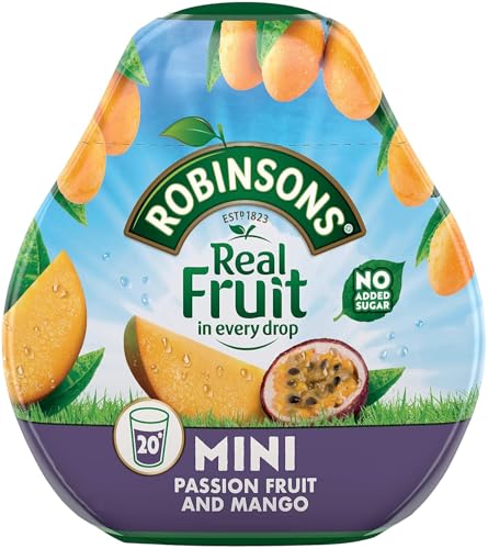 Robinsons Mini – ohne Zuckerzusatz – kalorienarm – Passionsfrucht und Mango – ergibt 20 Getränke pro Packung Robinsons Mini – ohne Zuckerzusatz – kalorienarm – Passionsfrucht und Mango – ergibt 20 Getränke pro Packung von Robinsons