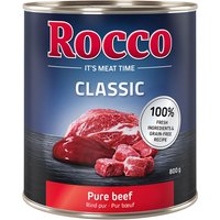 Rocco Classic 24 x 800g - Rocco Nassfutter im Sparpaket - Rind pur von Rocco