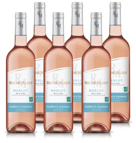 Roche Mazet – Roséwein Trocken – Merlot– Pays d'Oc IGP – Terra Vitis (6 x 0,75 l) von Roche Mazet