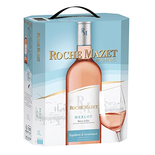 Roche Mazet – Merlot Roséwein Trocken (3l) – Pays d’Oc IGP – Bag-in-Box von Roche Mazet