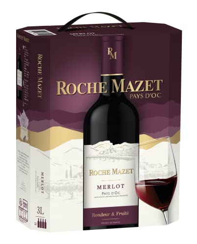 Roche Mazet – Merlot Rotwein Trocken (3l) – Pays d’Oc IGP – Bag-in-Box von Roche Mazet
