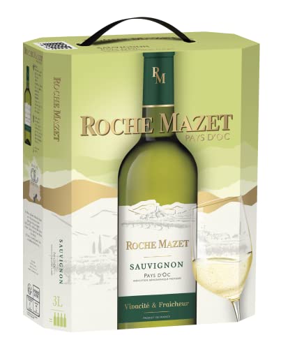 Roche Mazet – Sauvignon Blanc Weißwein Trocken (3l) – IGP Pays d’Oc – Bag-in-Box von Roche Mazet