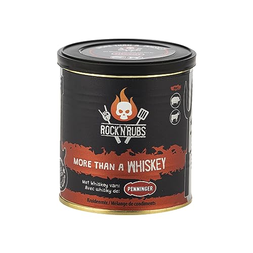 ROCK'N'RUBS Grillgewürz More Than A Whiskey - BBQ Rub zum Grillen mit würziger Kräutermischung & Whiskey - 130 g Dose von ROCK`N RUBS