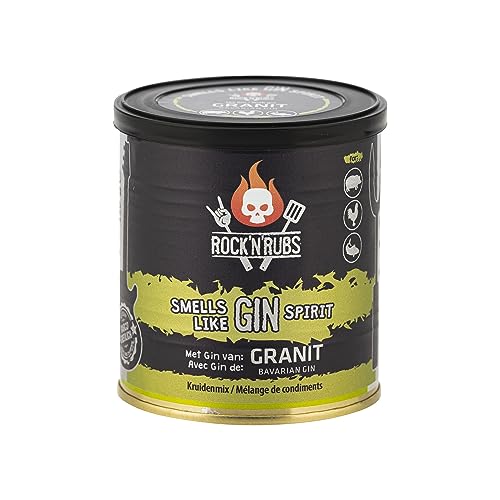 ROCK'N'RUBS Grillgewürz Smells Like Gin Spirit - BBQ Rub zum Grillen mit Gewürzmischung & echtem Gin - 130 g Dose von ROCK`N RUBS