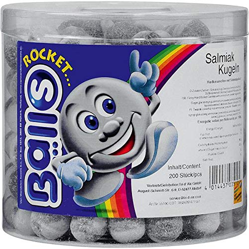 Rocket Balls Salmiak-Kugeln, 3er Pack (3 x 1.5 kg) von Rocket Balls