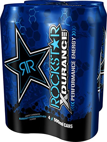 Rockstar Xdurance Blaubeere Granatapfel und Acai Dosen, 4 x 500 ml von Rockstar