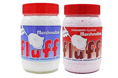 Fluff Marshmallows Schaumzuckercreme gemischt zum Probieren Strawberry und Vanille je 213g von Rocky Mountain