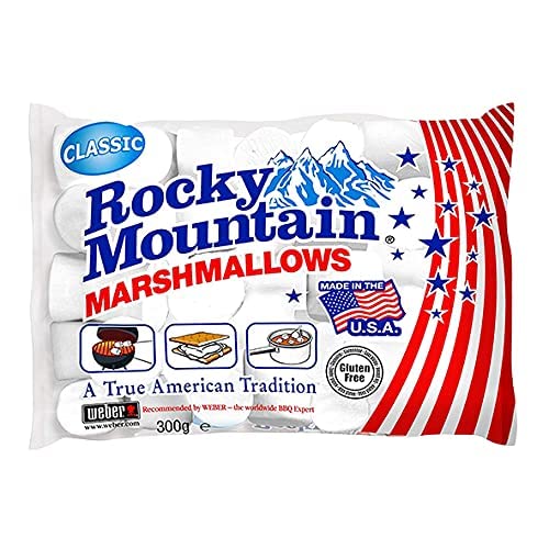 Rocky Mountain Marshmallows Classic 2x300g, traditionell amerikanische Süßigkeiten zum Rösten am Lagerfeuer, Grillen oder BackenClassic (2x300g) von LNEE