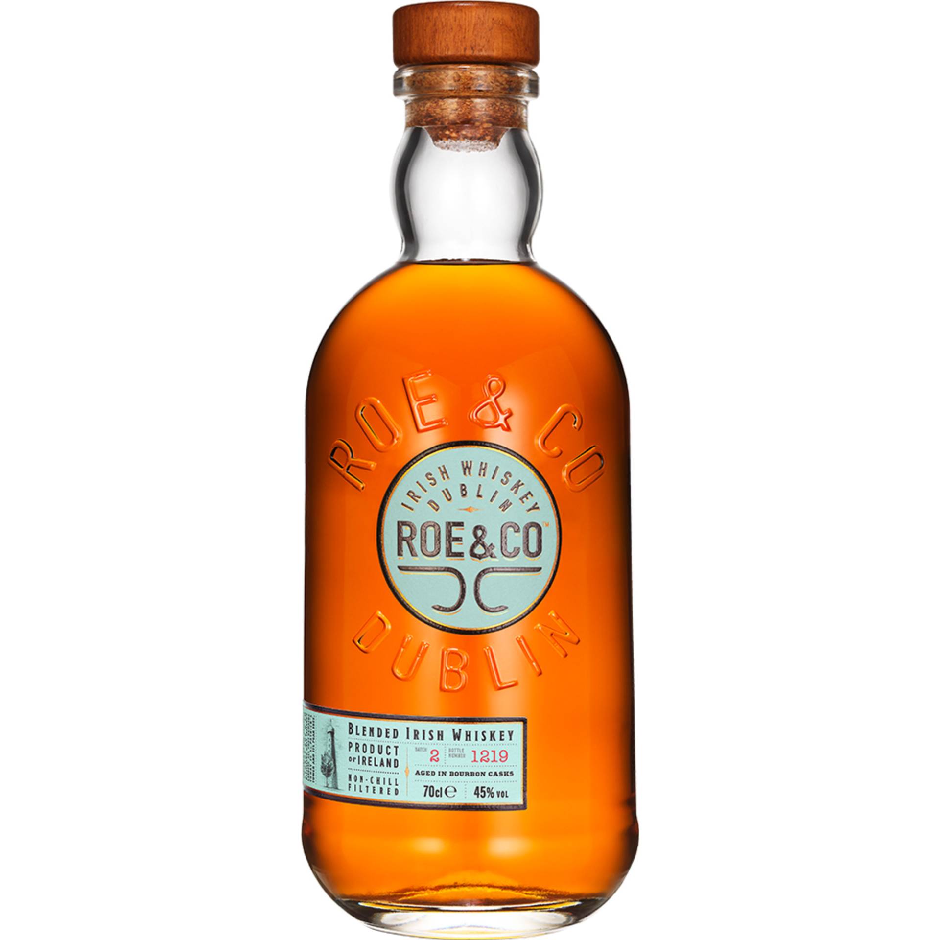 Roe & Co Blended Irish Whiskey, 0,7 L, 45% Vol., Spirituosen von Roe & Co., Nangor Road, Dublin 12, D12 F726, Ireland