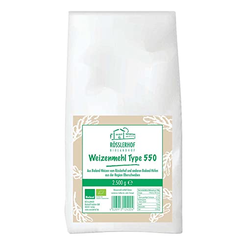Rösslerhof Weizenmehl Typ 550, Bioland, 2,5kg Rösslerhof Weizenmehl Typ 550, Bioland, 2,5kg von Rösslerhof