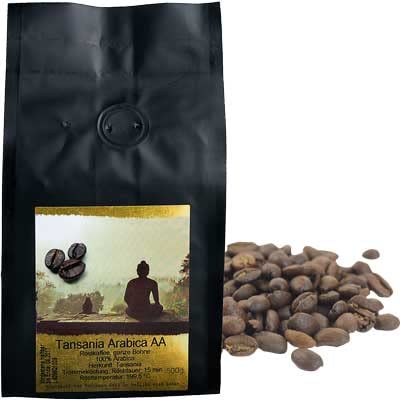 Kaffeebohnen Tansania Arabica ganze Bohnen,100% Arabica Vegan Rösterei Machwitz Deutschland 500g-Pack von KDJMDL