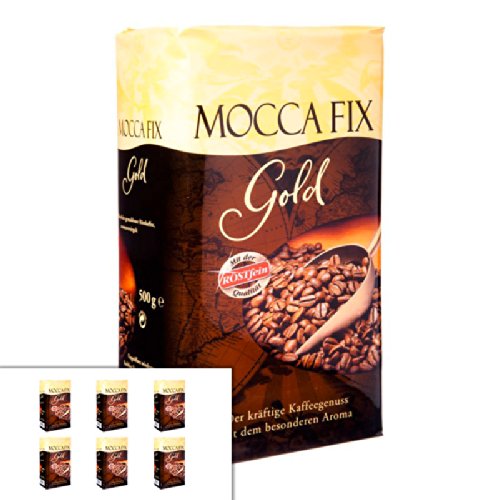 6 x Röstfein Mocca Fix Gold Kaffeepulver 500g von Röstfein