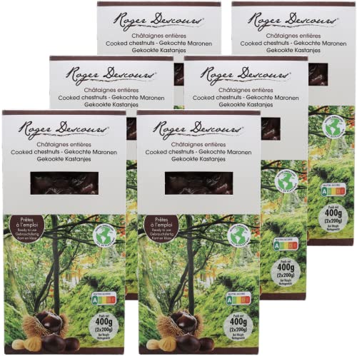 6er Pack Gekochte Maronen - Edelkastanien 6 X 400 Gramm, geschält 6er Pack Gekochte Maronen - Edelkastanien 6 X 400 Gramm, geschält von Roger Descours