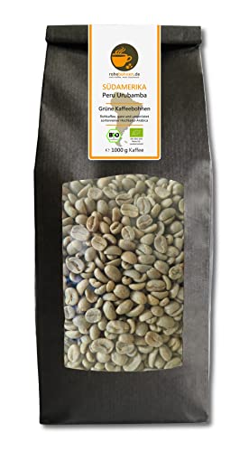 Rohebohnen Bio Arabica Peru Urubamba 1000g - GMP zertifiziert von Rohebohnen