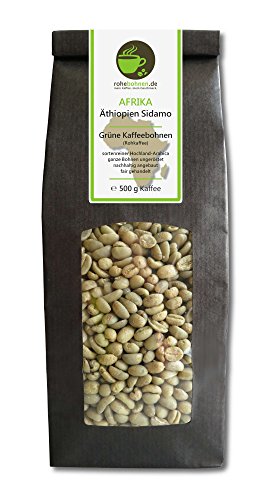 Rohkaffee - Grüner Hochland Kaffee Äthiopien Sidamo (grüne Kaffeebohnen 500g) von Rohebohnen