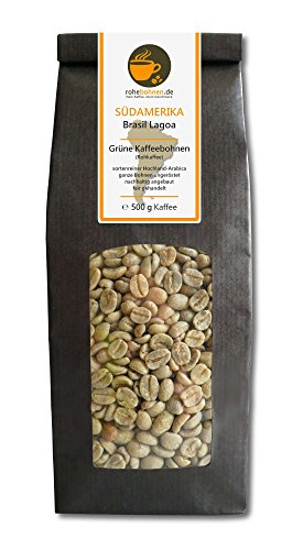 Rohkaffee - Grüner Hochland Kaffee Brasil Lagoa (grüne Kaffeebohnen 500g) - GMP zertifiziert von Rohebohnen