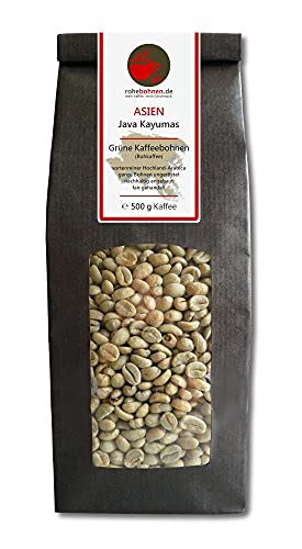 Rohkaffee - Grüner Hochland Kaffee Java Kayumas (grüne Kaffeebohnen 500g) - GMP zertifiziert von Rohebohnen