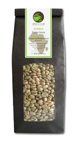 Rohkaffee - Grüner Hochland Kaffee Kenia Josra (grüne Kaffeebohnen 500g) - GMP zertifiziert von Rohebohnen