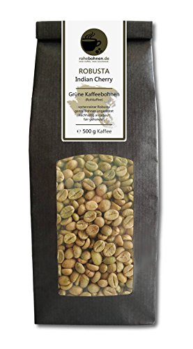 Rohkaffee - Grüner Kaffee Robusta Indian Cherry (grüne Kaffeebohnen 500g) von Rohebohnen