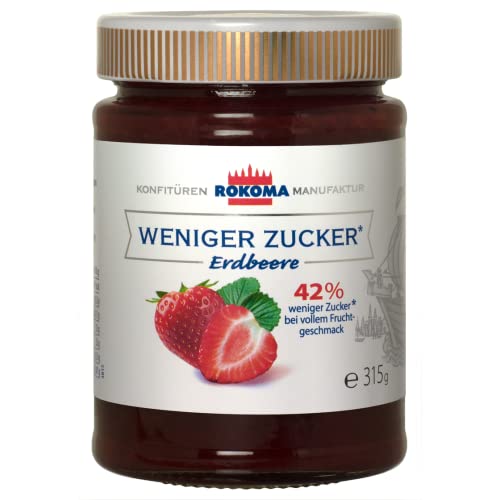 Rokoma Erdbeer-Konfitüre - 42% weniger Zucker 315g von Rokoma