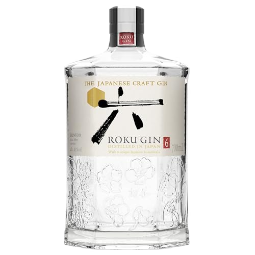 ROKU GIN | 6 japanische Botanicals | Meisterhaft destilliert in Japan | für einen perfekt ausbalancierten Geschmack, 43% Vol | 700ml Einzelflasche von Roku Gin