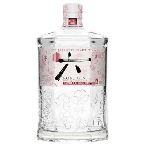 ROKU GIN Sakura Bloom Edition |6 japanische Botanicals | Meisterhaft destilliert in Japan | für einen perfekt erfrischenden Geschmack | 43% Vol | 700ml Einzelflasche von ROKU