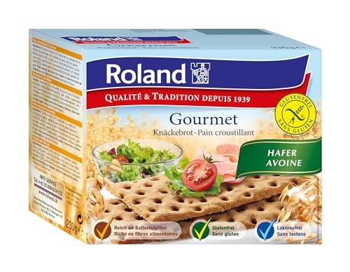 Roland Knäckebrot Hafer - glutenfrei, vegan, 10er Pack (10 x 230 g) von Roland