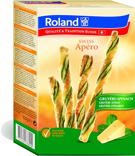 Roland Swiss Apero Gruyere Spinat, 12er Pack (12 x 100 g) von Roland