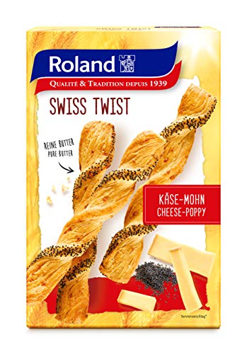 Roland Swiss Apero Käse-Mohn 100 g, 4er Pack (4 x 100 g) von Roland