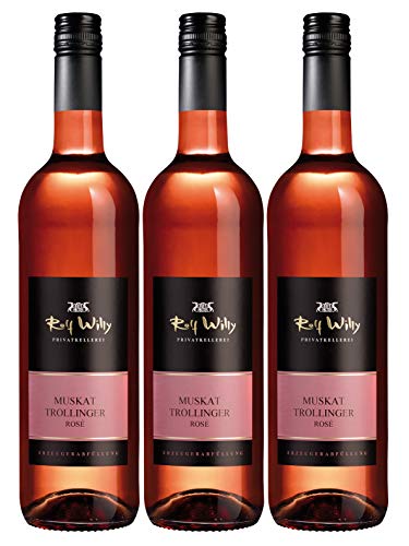 Muskat-Trollinger Rosé, Privatkellerei Rolf Willy, Württemberg, Jahrgang 2023 (3 x 0,75 l) von Rolf Willy Nordheim Württemberg