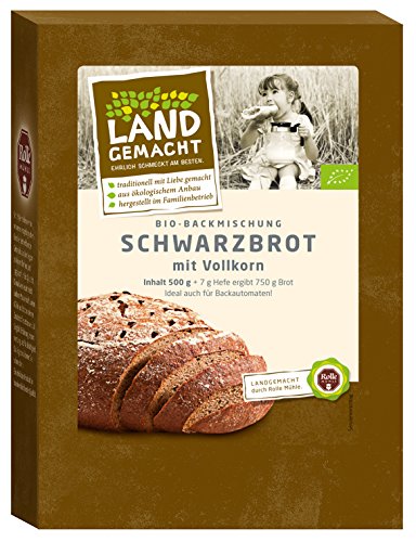 500g Bio Vollkorn-Schwarzbrot - Brotbackmischung - ergibt ca. 750g Brot - Rolle Mühle - von Rolle Mühle