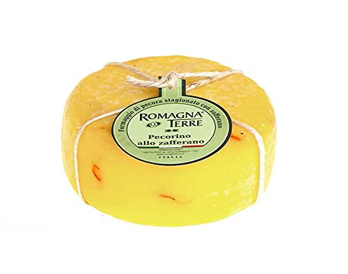 Pecorino allo zafferano Schafmilchkäse mit Safran 30-60 Tage gereift von Romagna Terre