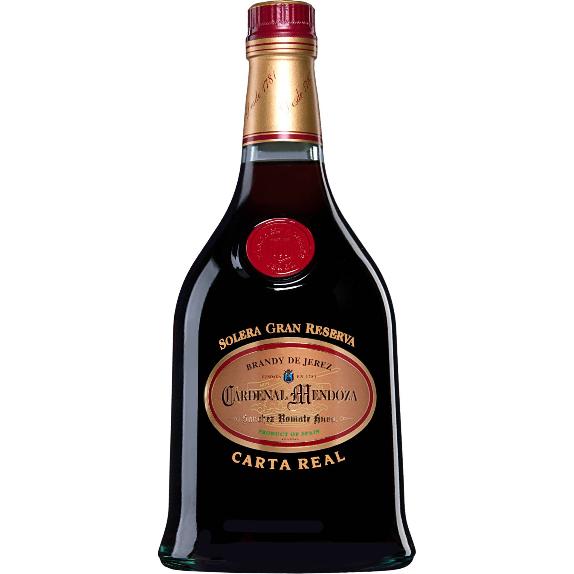 Brandy Cardenal Mendoza »Carta Real « - 0,7 L. Gran Reserva 0.7L 40% Vol. Brandy aus Spanien Brandy Cardenal Mendoza »Carta Real « - 0,7 L. Gran Reserva 0.7L 40% Vol. Brandy aus Spanien von Romate