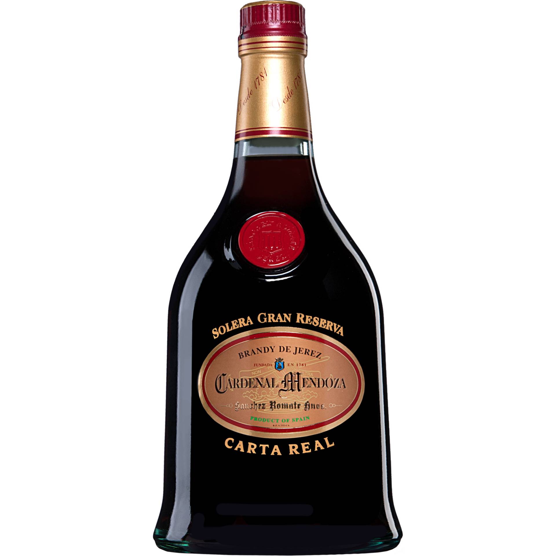 Brandy Cardenal Mendoza »Carta Real « - 0,7 L. Gran Reserva  0.7L 40% Vol. Brandy aus Spanien von Romate