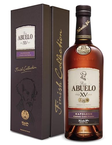 Ron Abuelo Finish Collection Napoleon ( 1 x 0,7l) - 15 Jahre alter Rum aus Panama, gefinished in einem ehemaligen Cognac-Fass - pur oder auf Eis zu genießen - 40% Vol. von Abuelo