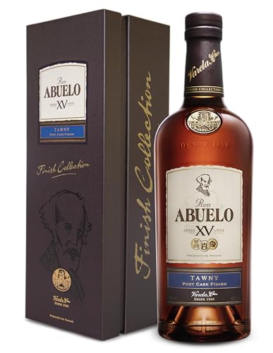 Ron Abuelo Finish Collection Tawny ( 1 x 0,7l) - 15 Jahre alter Rum aus Panama, gefinished in einem ehemaligen Portwein-Fass - pur oder auf Eis zu genießen - 40% Vol. von Abuelo