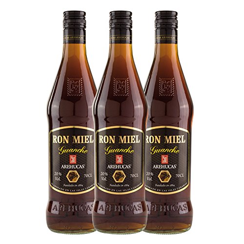 Ron Arehucas Miel - Rum-Likör mit Honig aus den Kanarischen Inseln - 3er Sparpack 3 x 700 ml von Ron Arehucas Miel 3er Sparpack 3 x 700 ml
