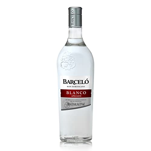 Ron Barceló Blanco Añejado Ron Dominicano Rum (1 x 1,0 l) - Gastronomie Größe - 37,5% vol. - Weicher, geschmeidiger, kristallklarer Rum mit vollem Körper, gereift in Fässern aus amerikan. Eiche von Ron Barceló