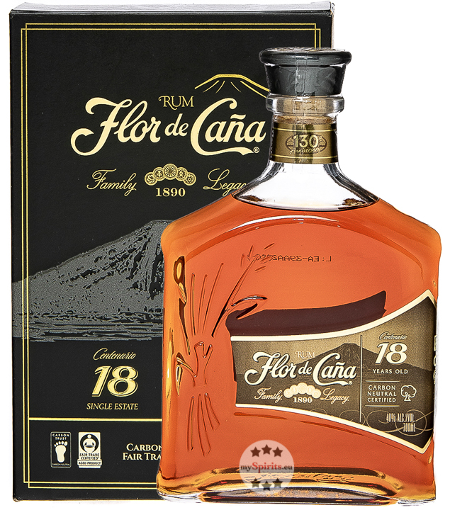 Flor de Cana 18 Jahre Rum (40 % vol., 0,7 Liter) von Ron Flor de Caña