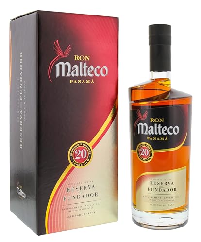 Malteco Rum 20 YO I Reserva del Fundador I 700 ml I 40 % Volume I 20 Jahre alter Brauner Rum von Malteco