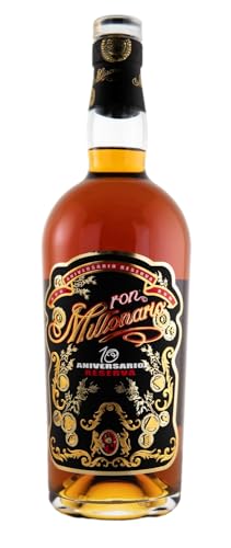 Ron Millonario | 10 Reserva Aniversario| 10 Jahre gereift | Noten von Südfrüchten, Eichenholz & Rauch| Exquisiter Column Still Premium Rum | Hergestellt aus peruanischem Zuckerrohr |700ml | 40% vol. von Ron Millonario