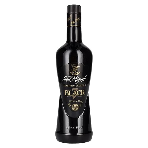 Ron San Miguel Black 7 Years I Extra Añejo I Vollmundiger Rum für Liebhaber von Ron San Miguel